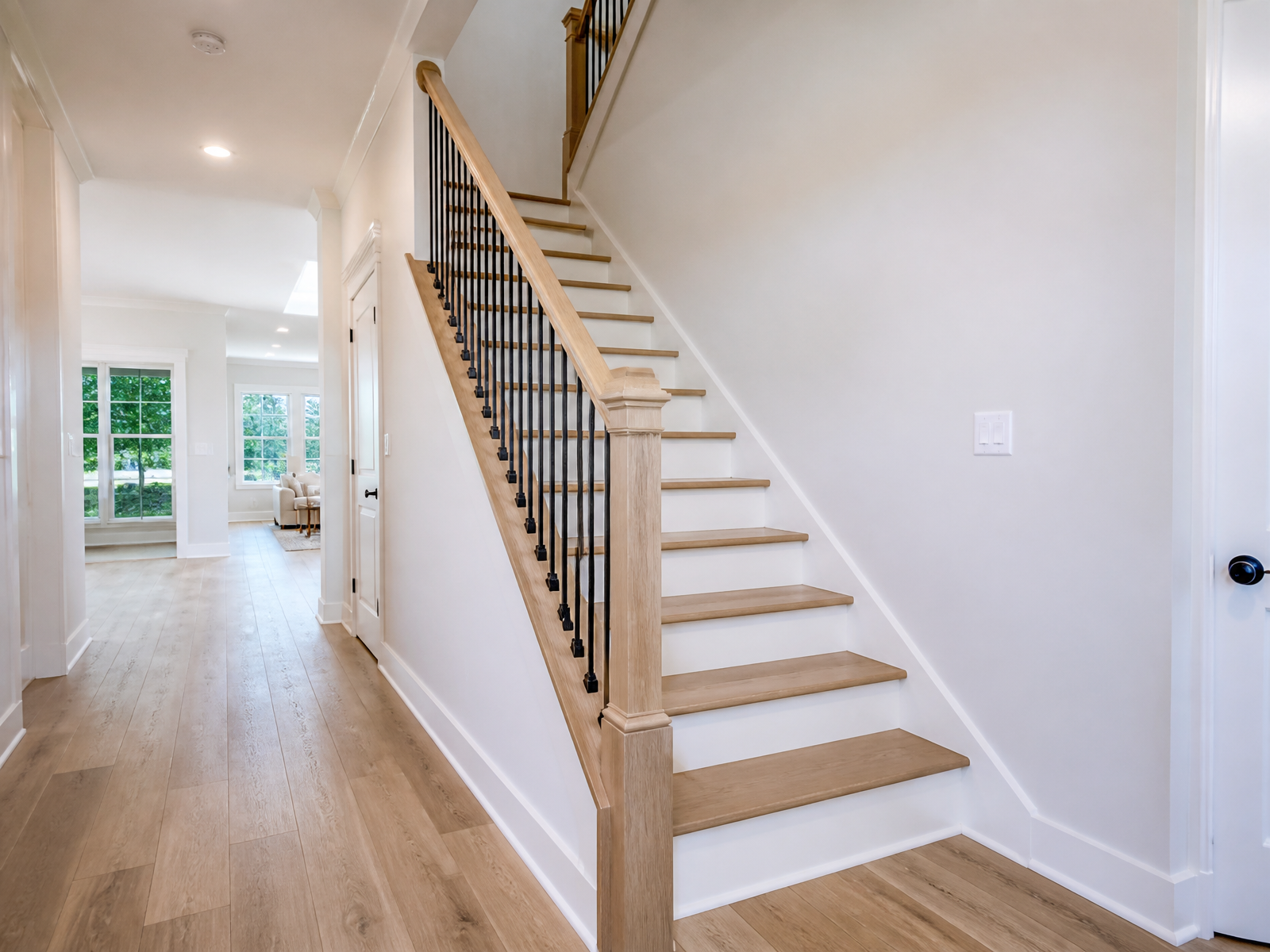 Wood-look stair treads mid-refinish